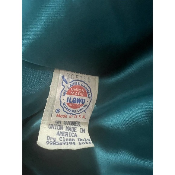 Karen Lawrence by Matthew Vintage Green Sequin Blazer Jacket No Size See Disc - Picture 8 of 9